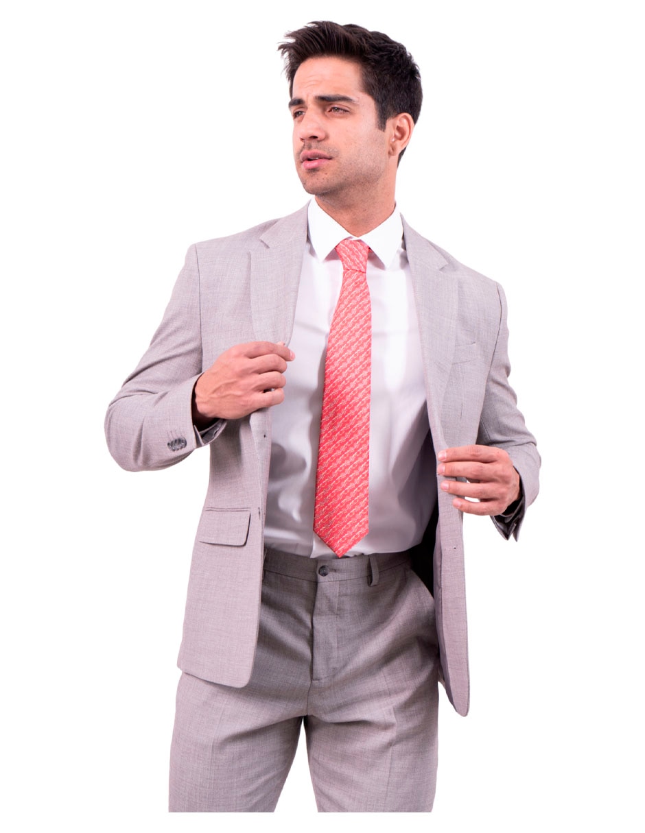 Corbata regular de seda estampado para hombre