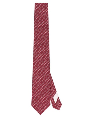 Corbata regular de seda estampado para hombre