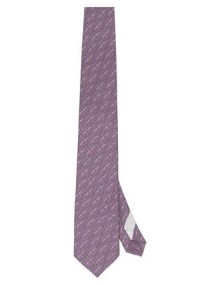Corbata regular de seda estampado para hombre