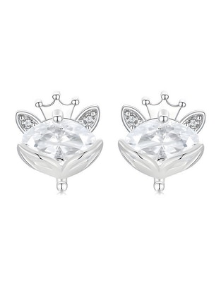 Broqueles de flor Flowers de plata P 925 con acabado brillante