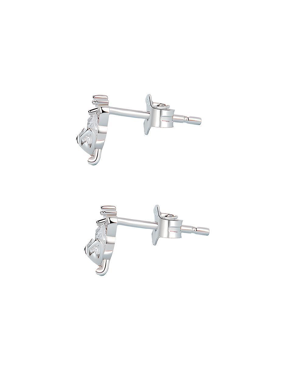 Broqueles de flor Flowers de plata P 925 con acabado brillante 2