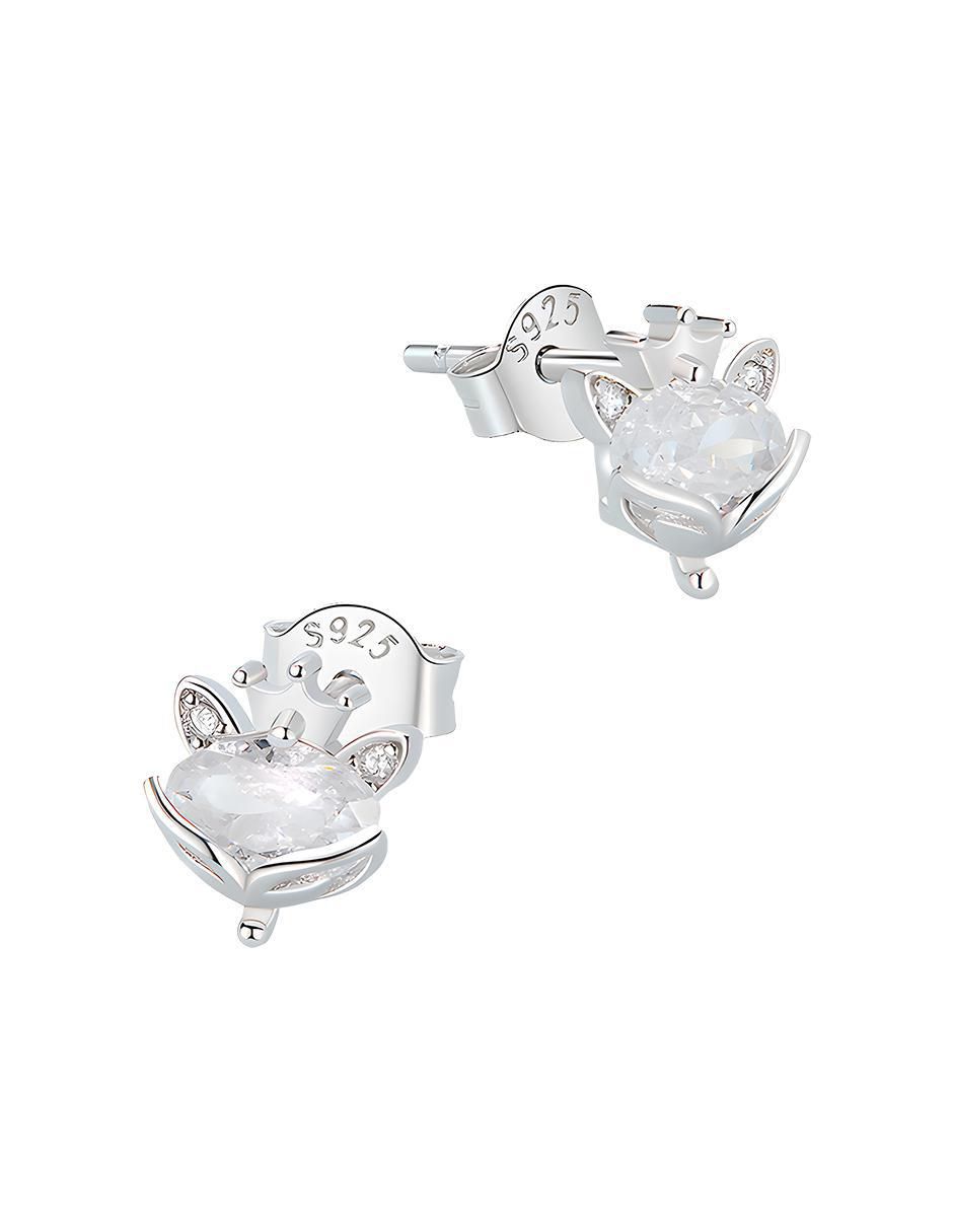 Broqueles de flor Flowers de plata P 925 con acabado brillante 4