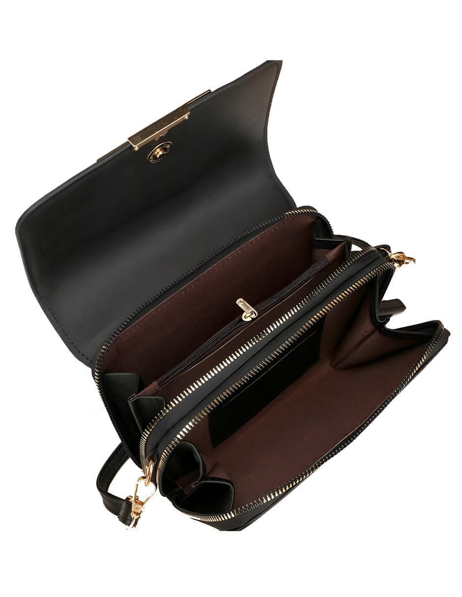 Bolsa flap de cuero para mujer 4