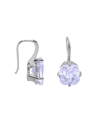 Aretes de aro con acabado baño de rodio
