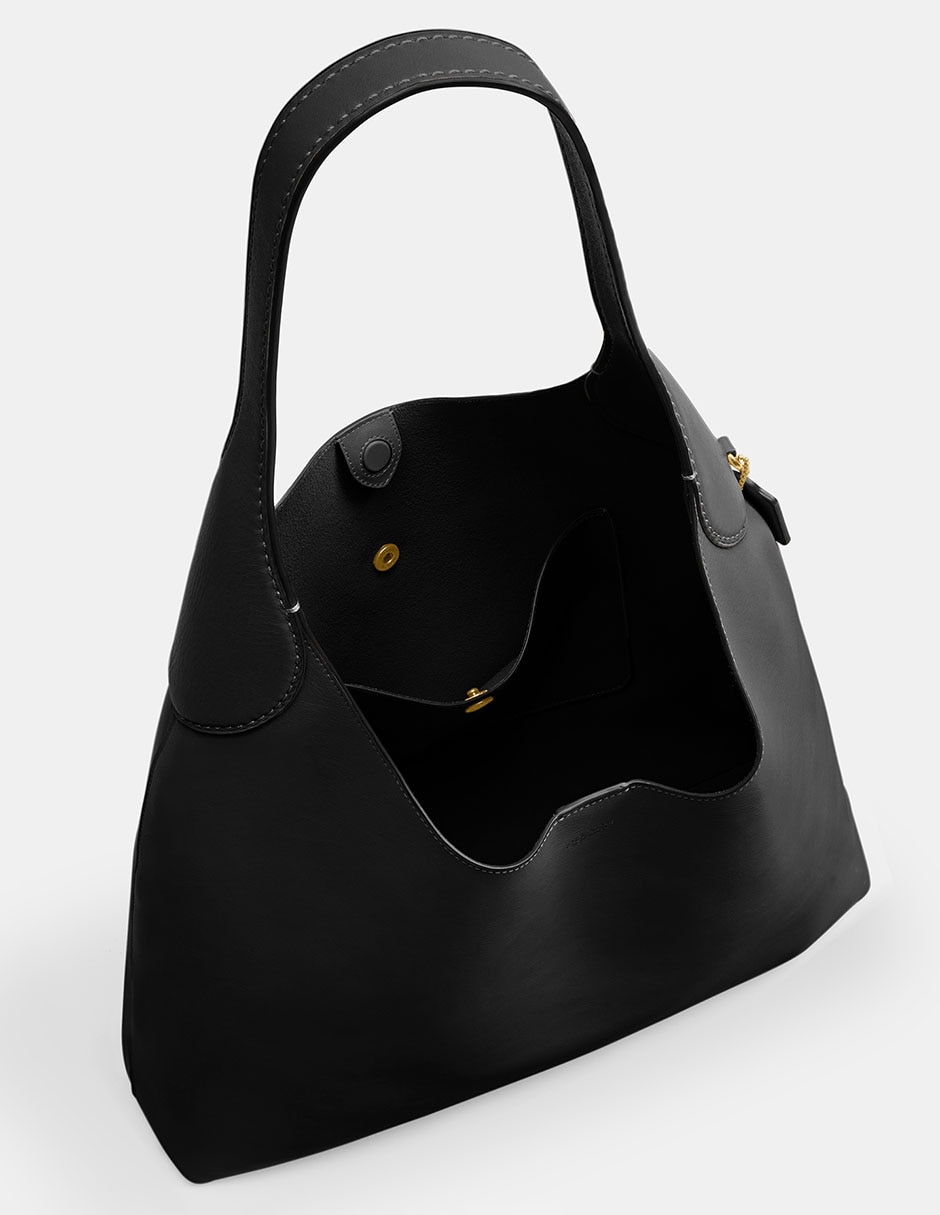 Bolsa hobo Natural Grain Leather de piel para mujer