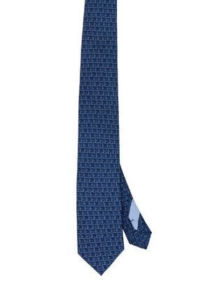 Corbata regular de seda estampado para hombre
