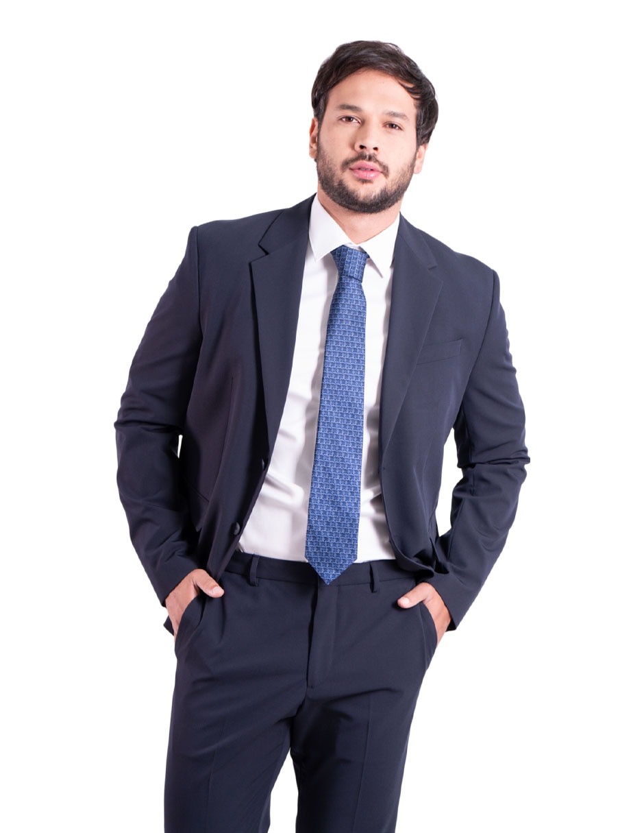 Corbata regular de seda estampado para hombre 4