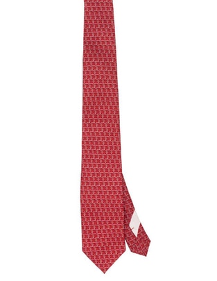 Corbata regular de seda estampado para hombre
