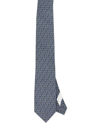 Corbata regular de seda estampado para hombre