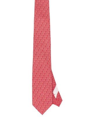 Corbata regular de seda estampado para hombre