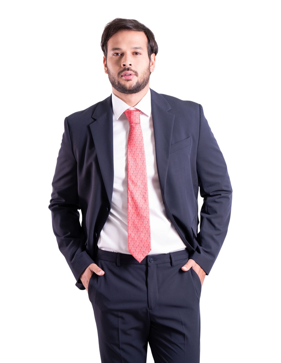 Corbata regular de seda estampado para hombre