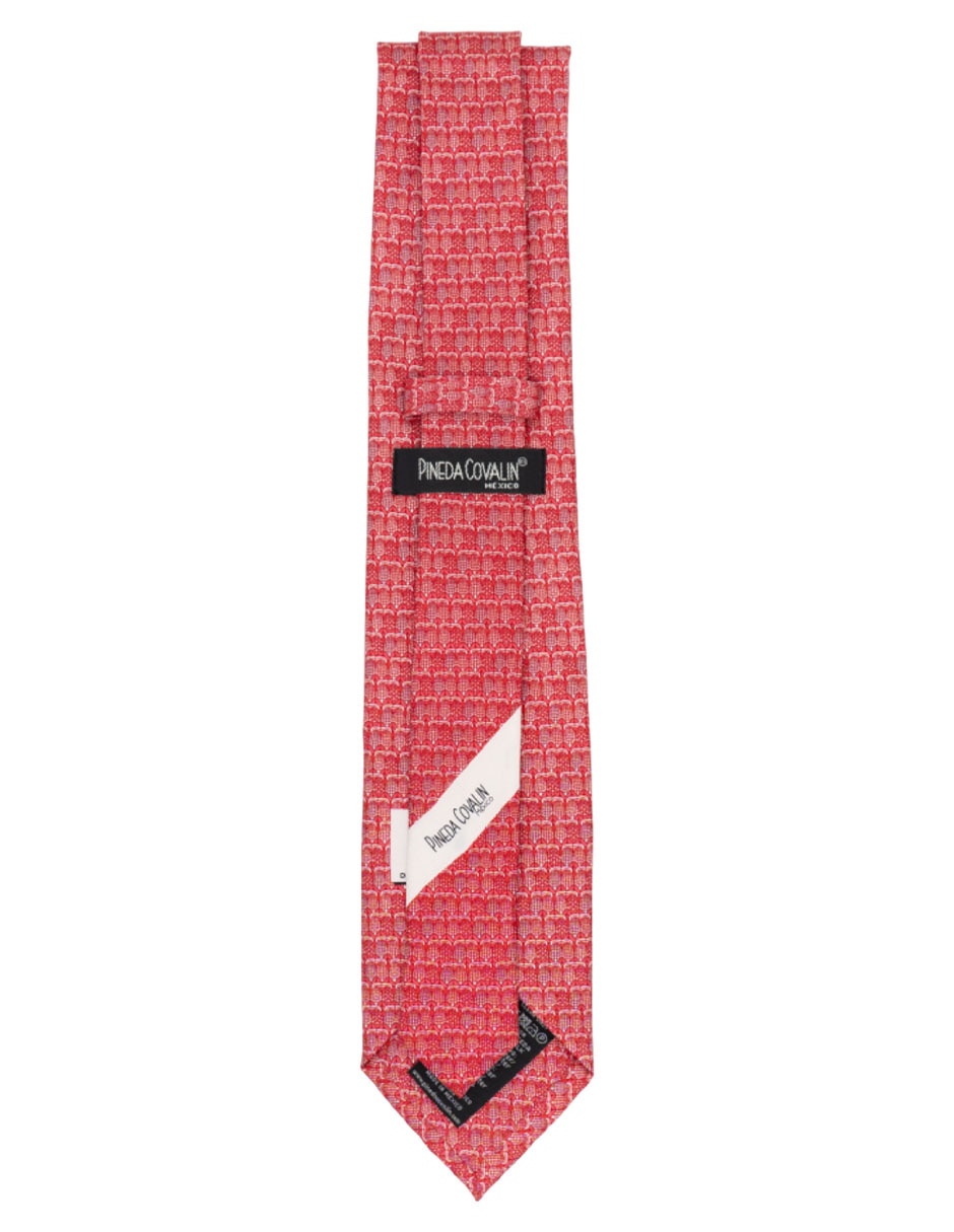 Corbata regular de seda estampado para hombre