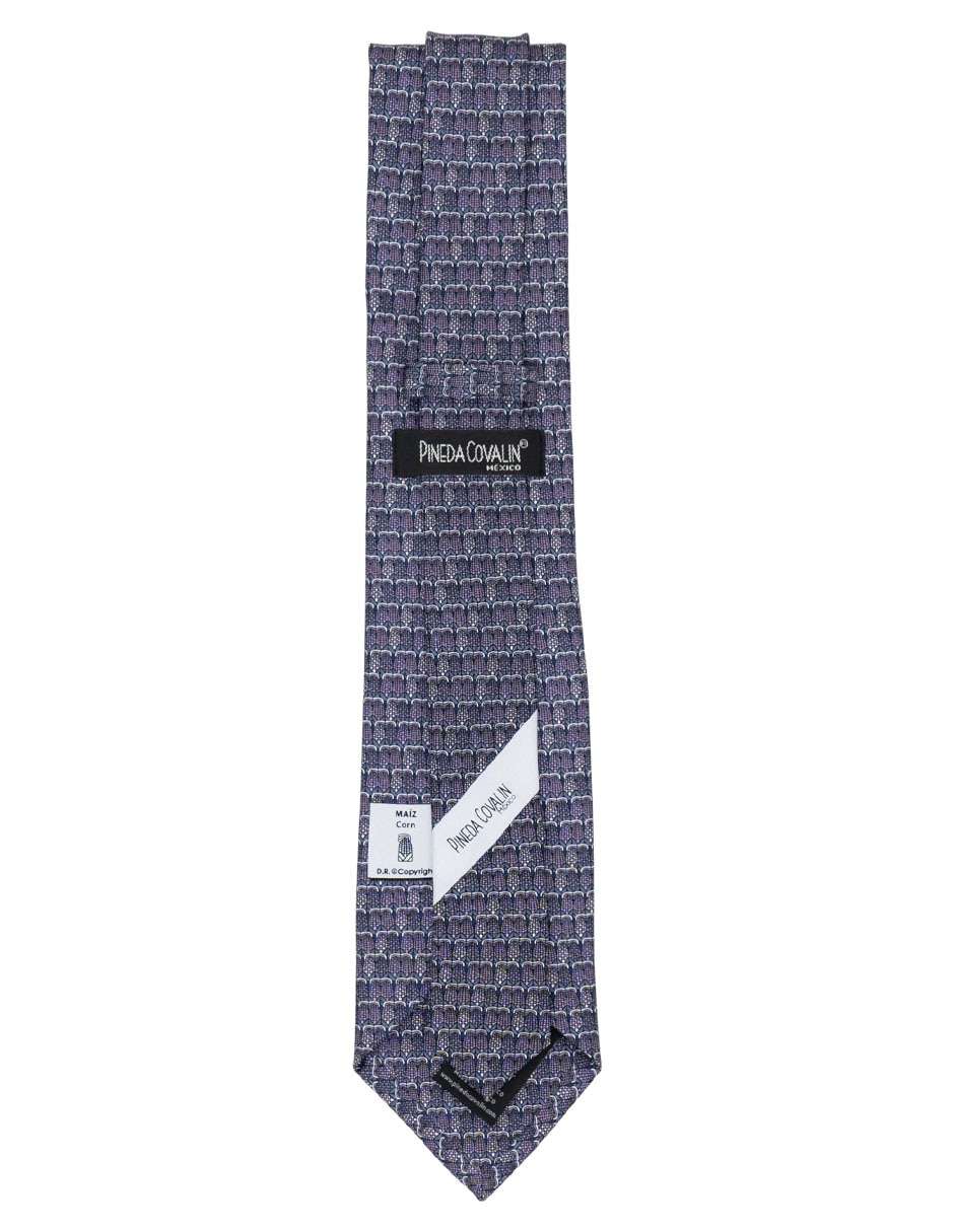 Corbata regular de seda estampado para hombre 2