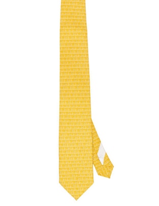 Corbata regular de seda estampado para hombre