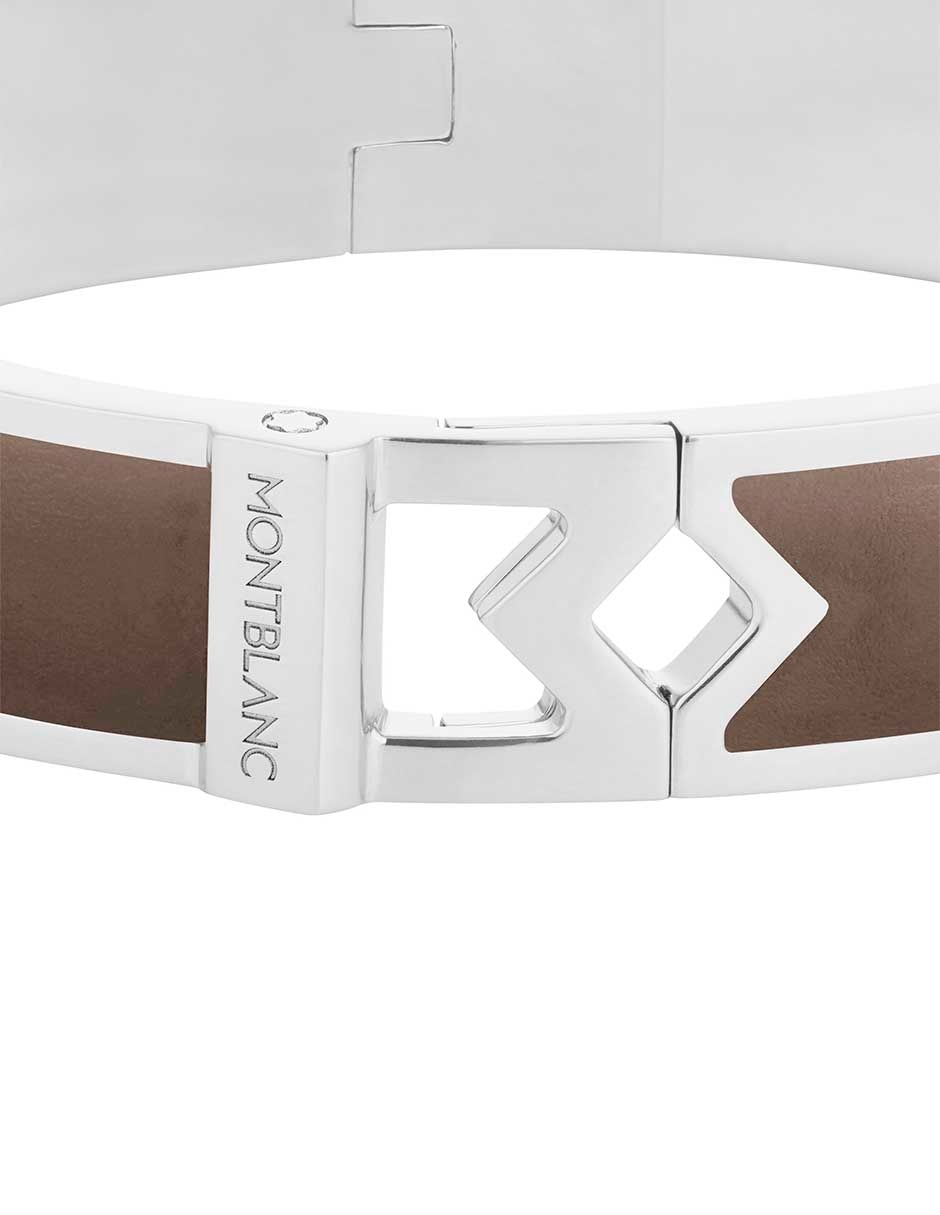 Brazalete de piel acabado liso