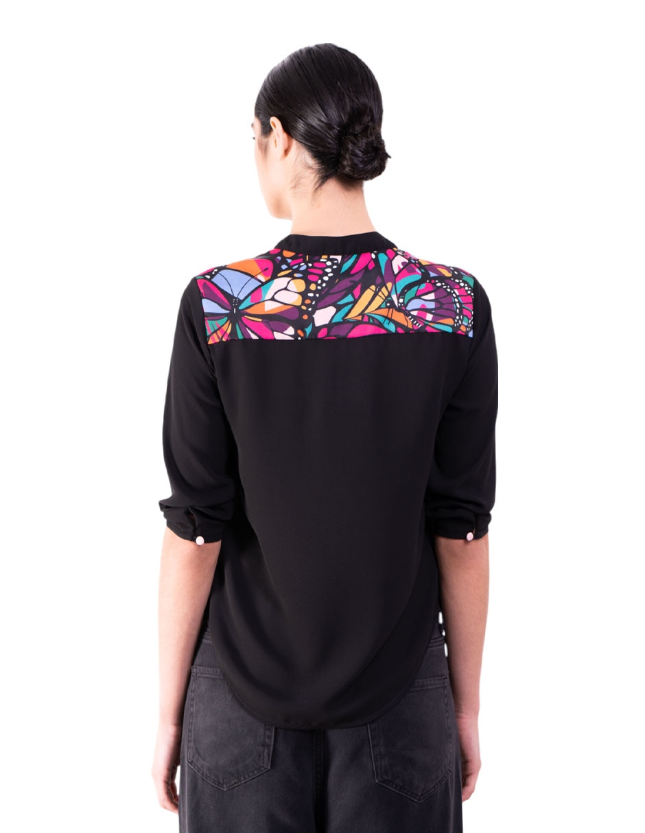 Blusa manga 3/4 para mujer