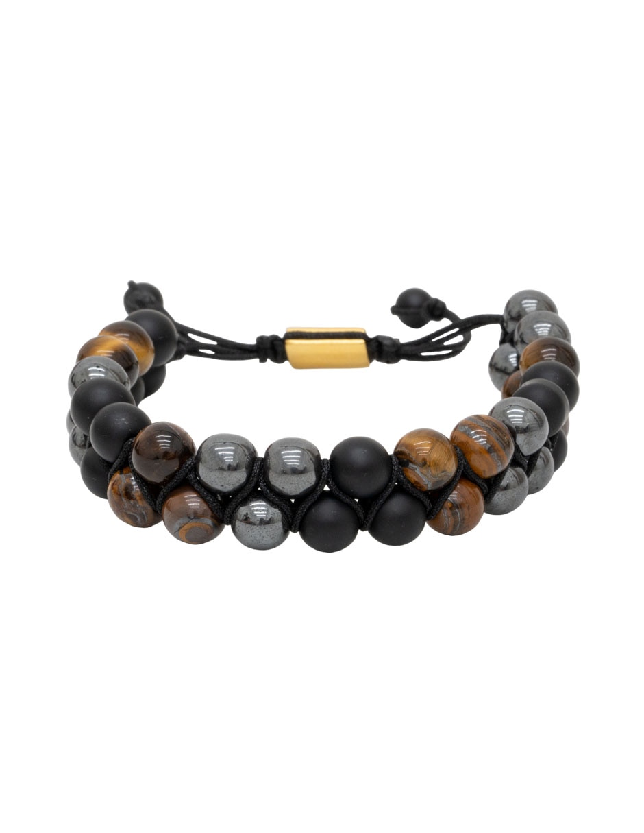 Pulsera Pineda Covalin con ojo de tigre con acabado liso 1