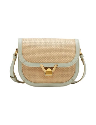 Bolsa crossbody Coccinelle Dew Straw de piel para mujer