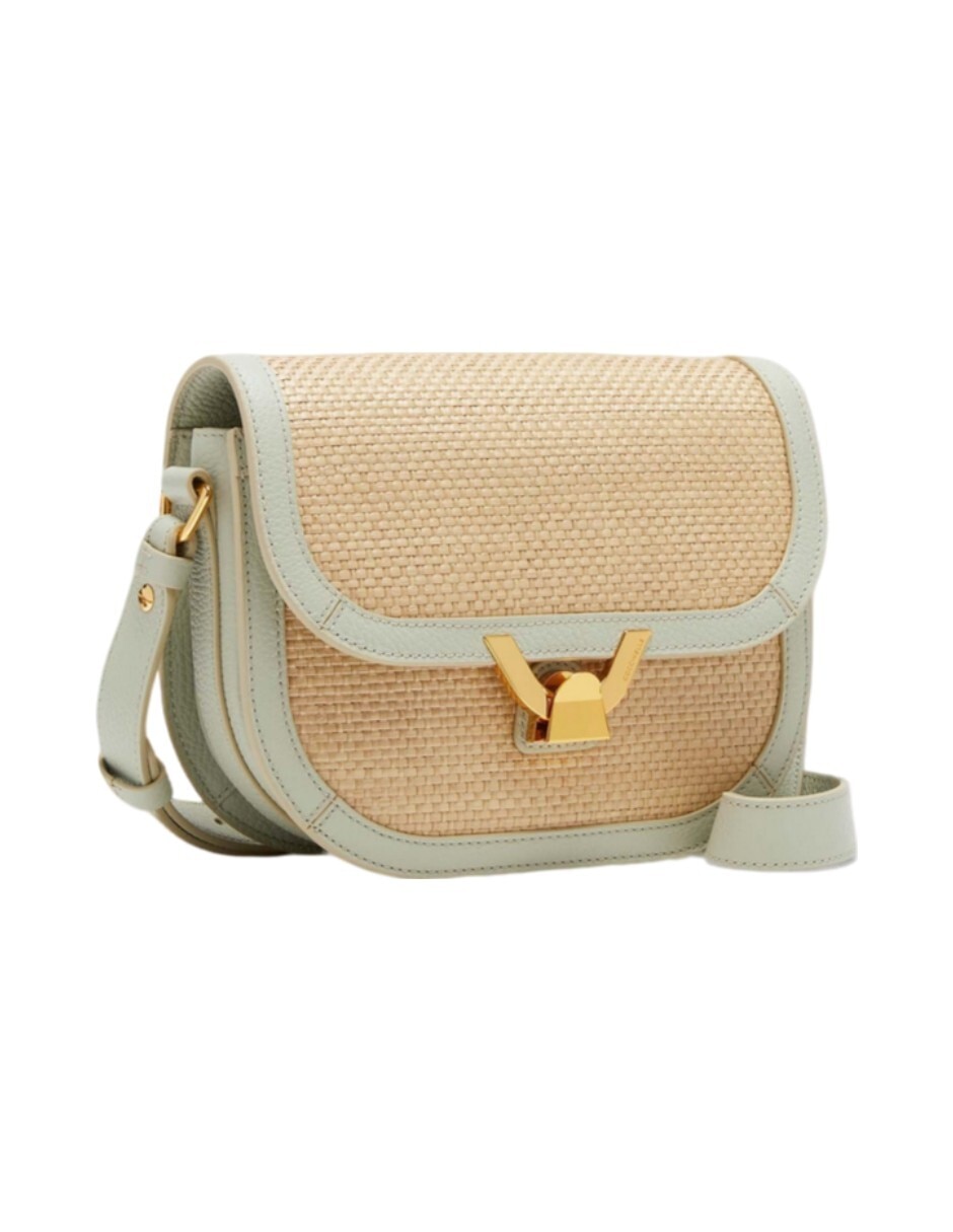 Bolsa crossbody Coccinelle Dew Straw de piel para mujer