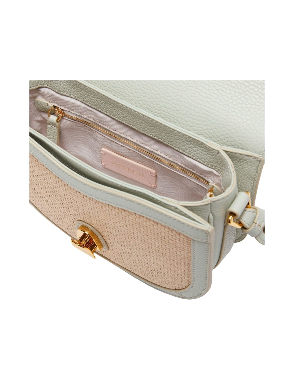 Bolsa crossbody Coccinelle Dew Straw de piel para mujer