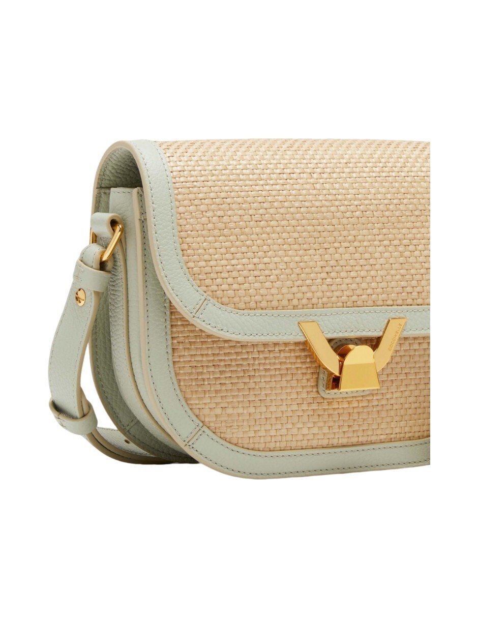 Bolsa crossbody Coccinelle Dew Straw de piel para mujer