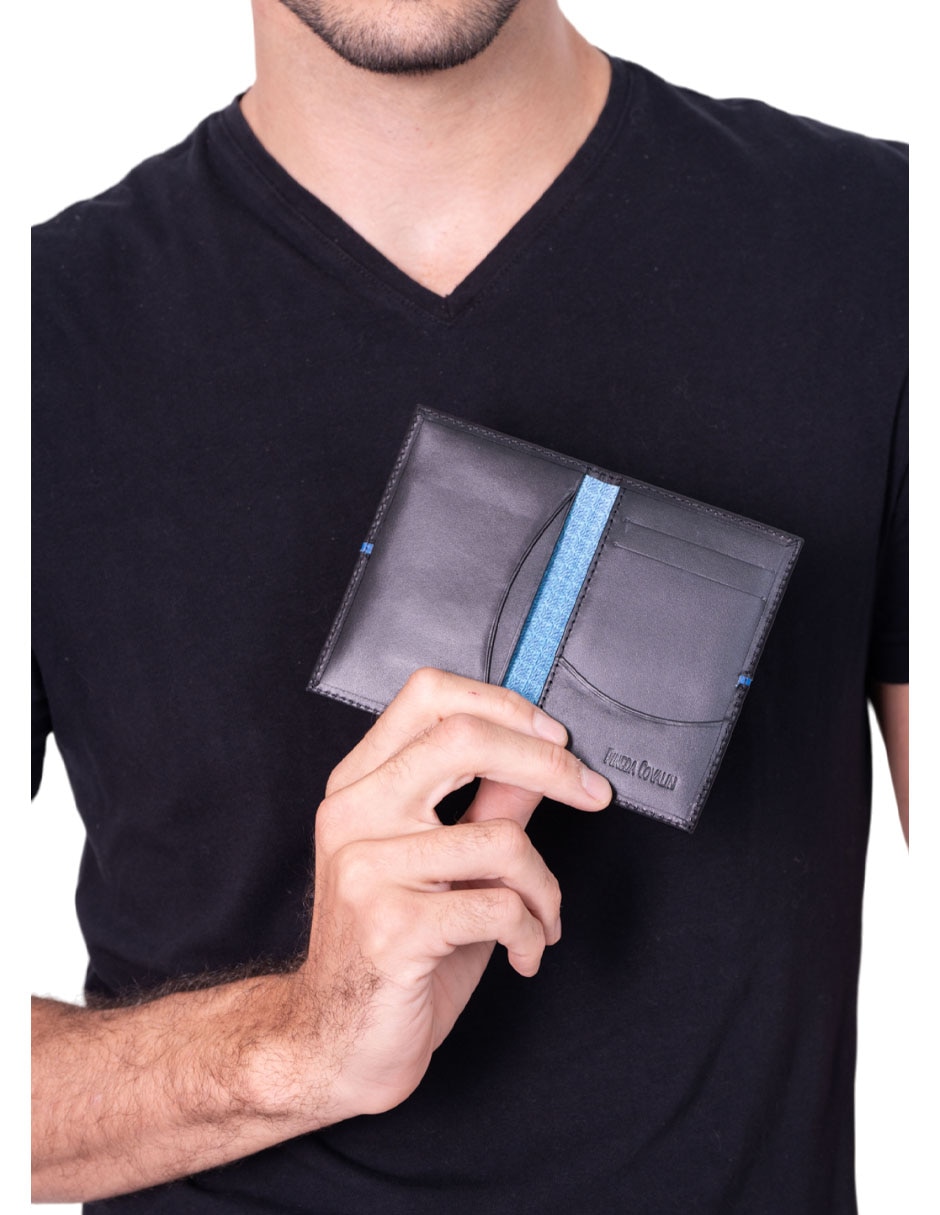 Tarjetero Pineda Covalin de piel Campos Agave para hombre