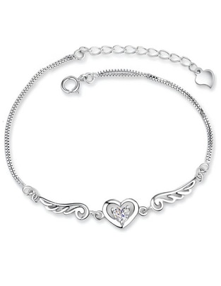 Pulsera de plata P 950 acabado liso
