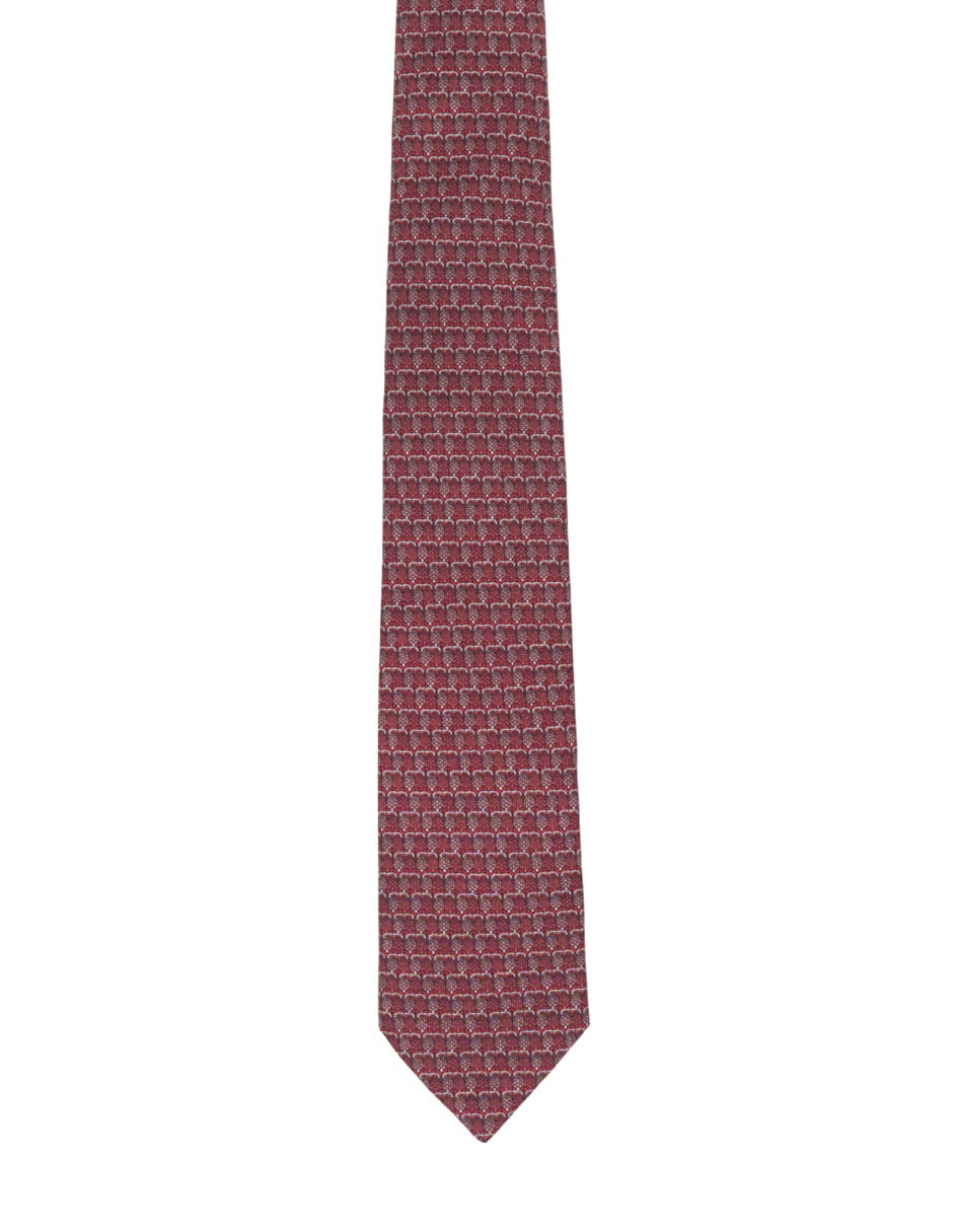 Corbata regular de seda estampado para hombre
