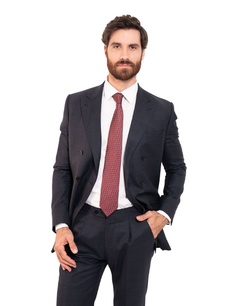 Corbata regular de seda estampado para hombre 2