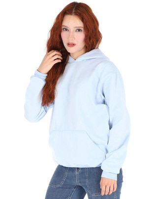 Sudadera con capucha y bolsa para mujer