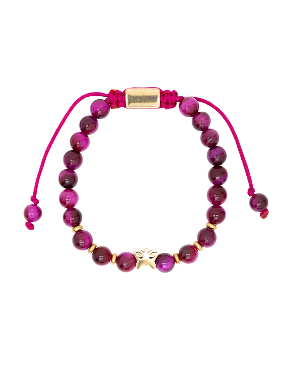Pulsera pineda covalin con ojo de tigre mariposa con acabado brillante 1