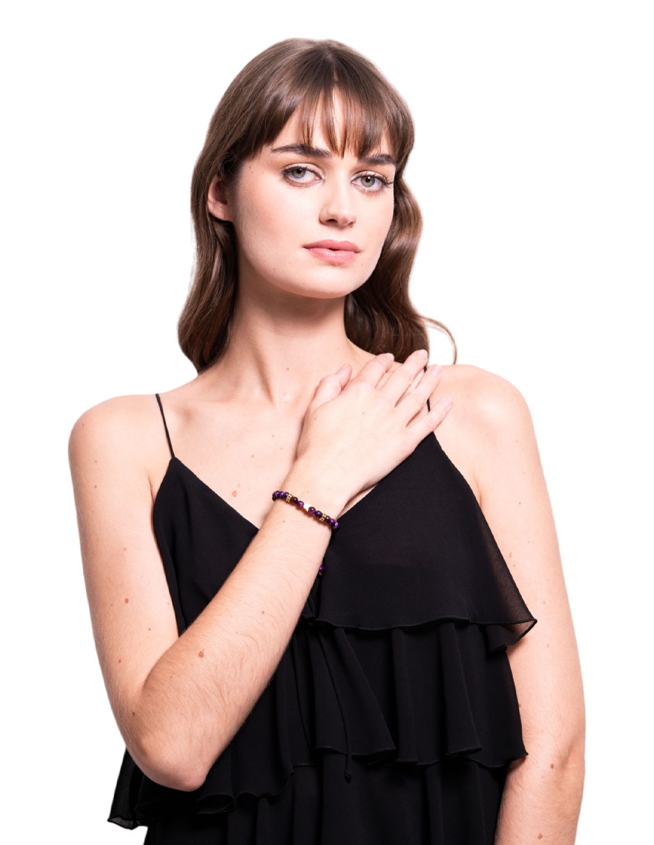 Pulsera Pineda Covalin con zirconia con acabado liso 2