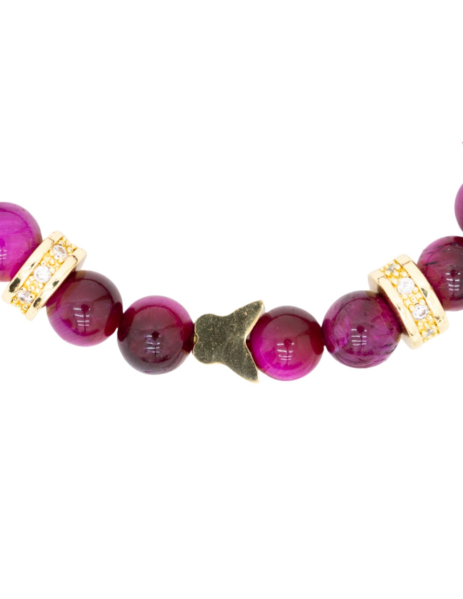 Pulsera con zirconia acabado liso 2
