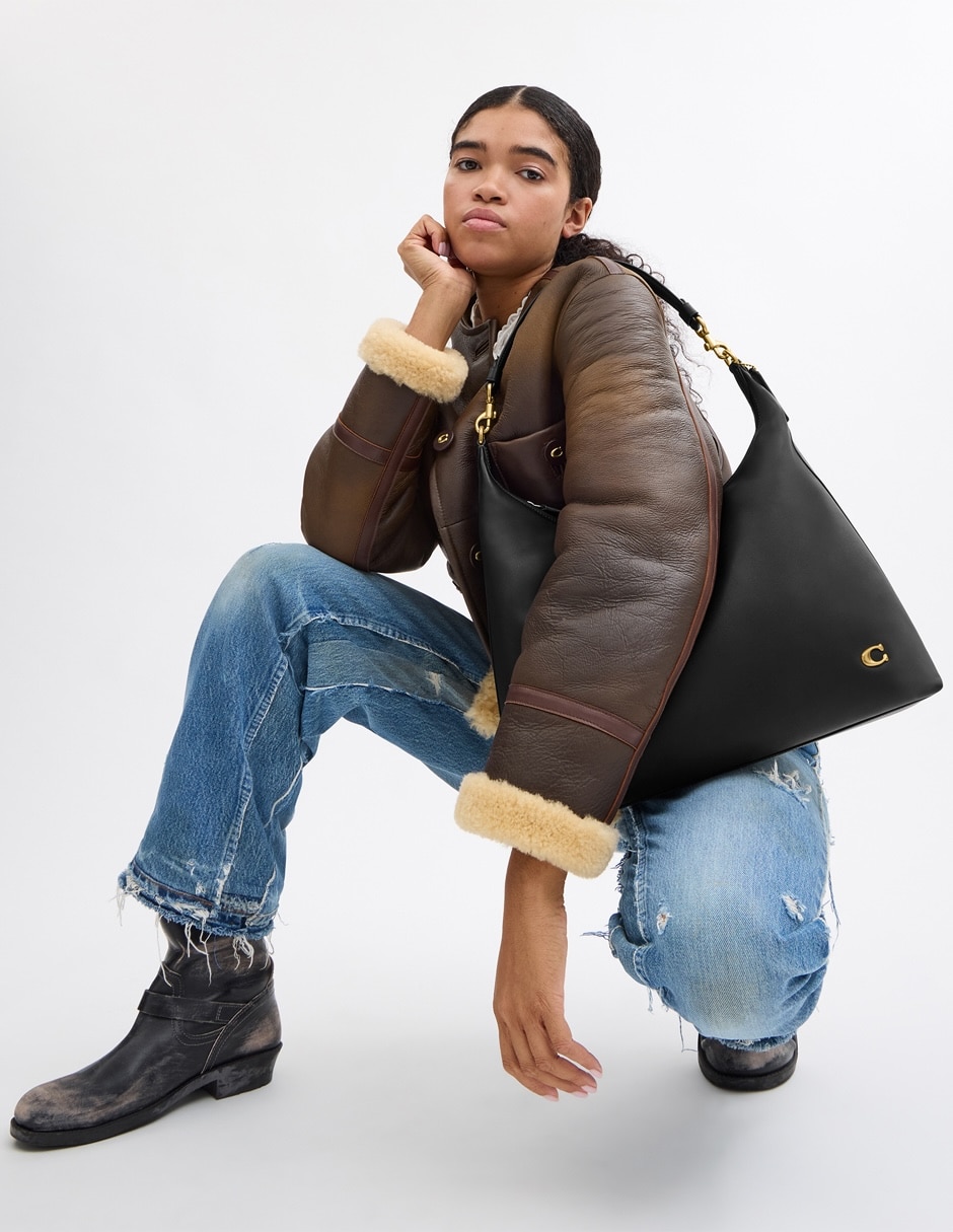 Bolsa shoulder Coach Glovetan Leather de piel para mujer