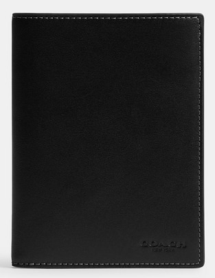 Tarjetero COACH de piel Natural Grain Leather para hombre