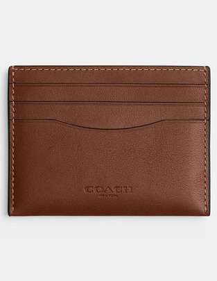 Tarjetero COACH de piel Natural Grain Leather para hombre