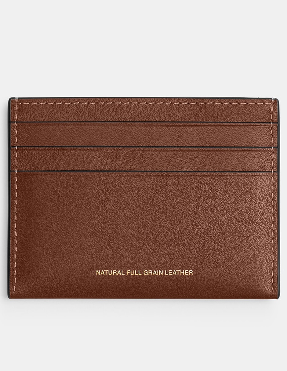 Tarjetero de piel Natural Grain Leather para hombre Tarjetero de piel Natural Grain Leather para hombre