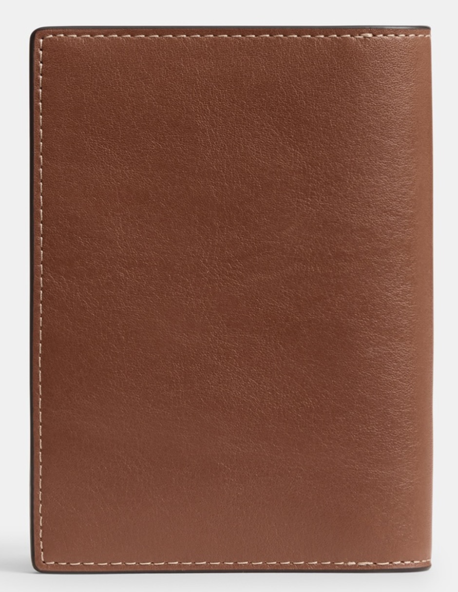 Tarjetero COACH de piel Natural Grain Leather para hombre