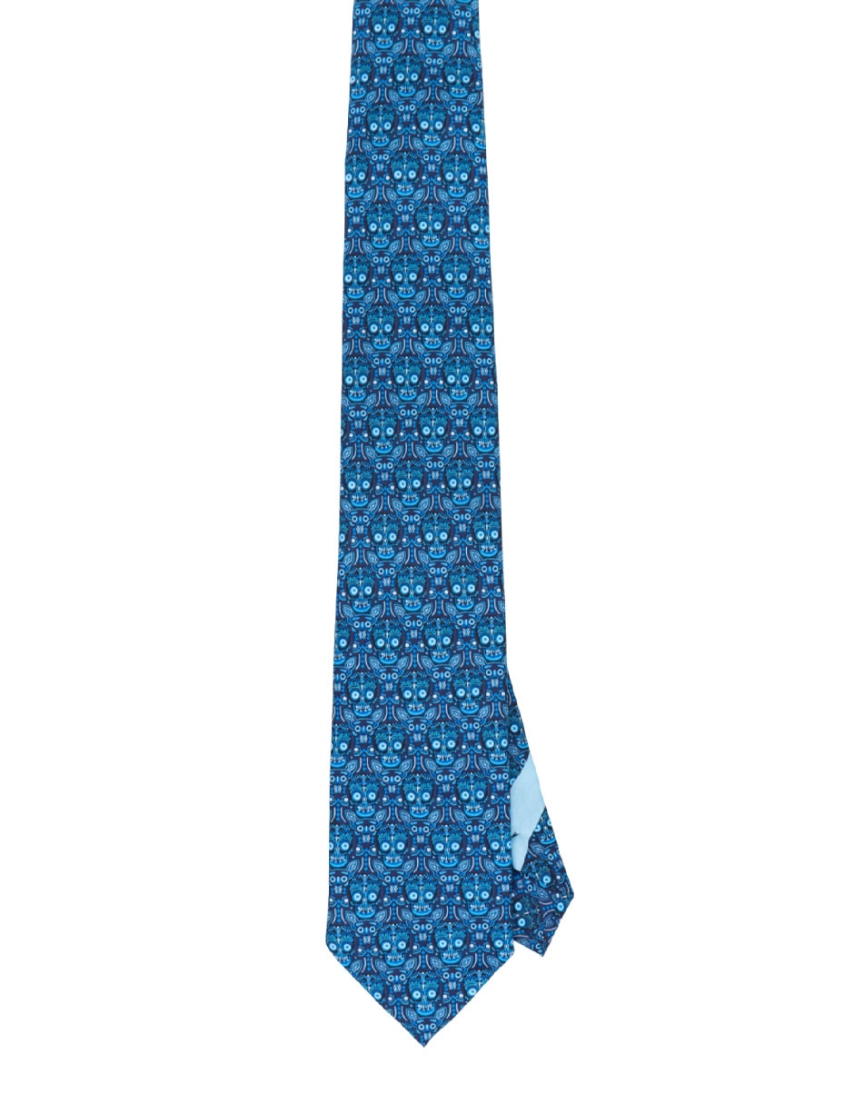 Corbata pineda covalin regular de seda estampado gráfico para hombre
