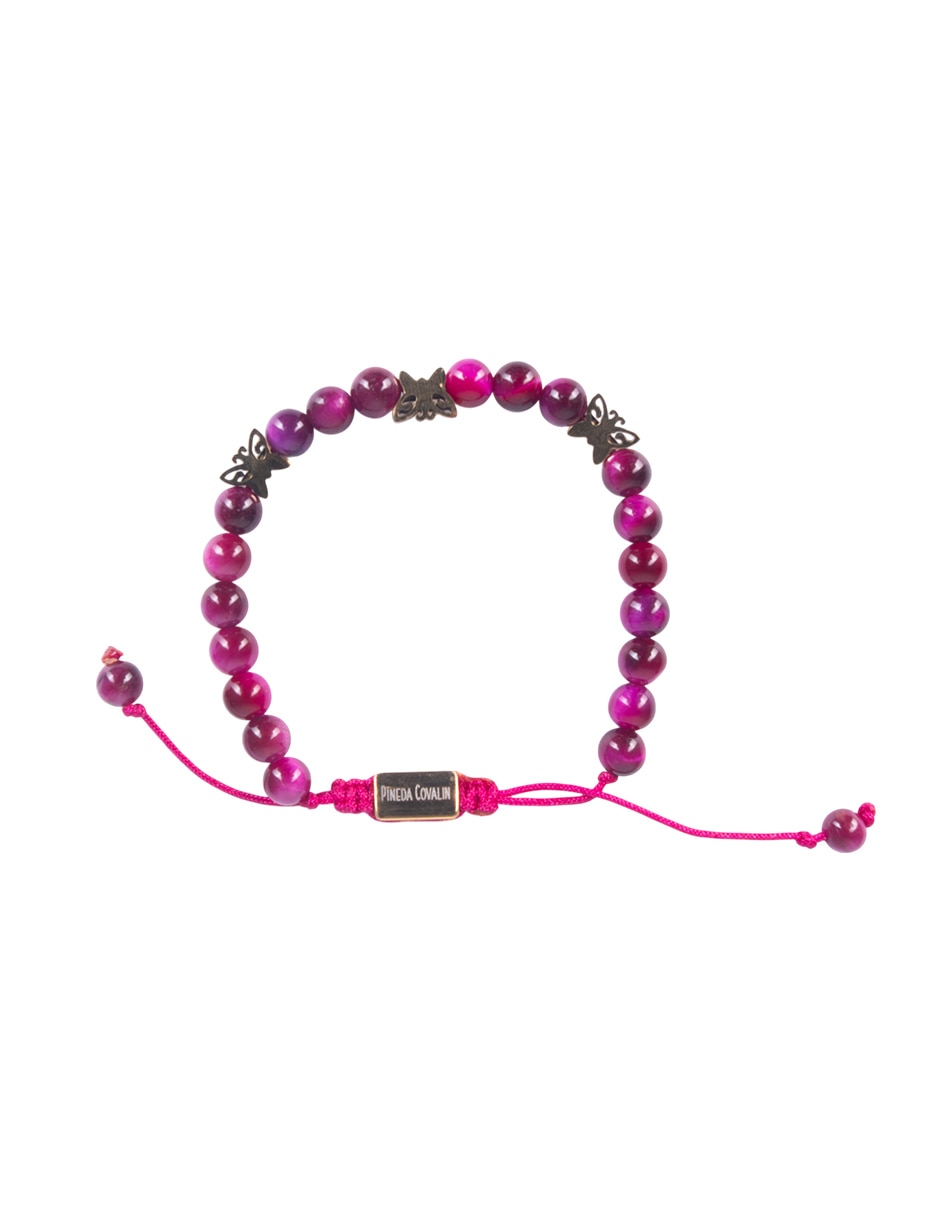 Pulsera pineda covalin con ojo de tigre mariposa con acabado liso 1