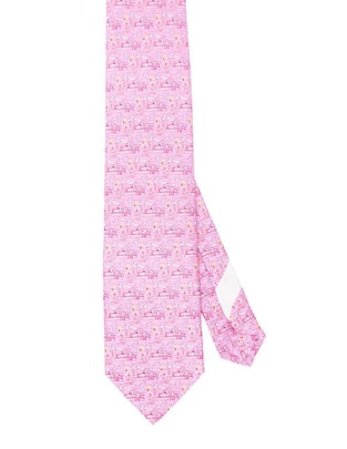 Corbata pineda covalin regular de seda estampada para hombre 1
