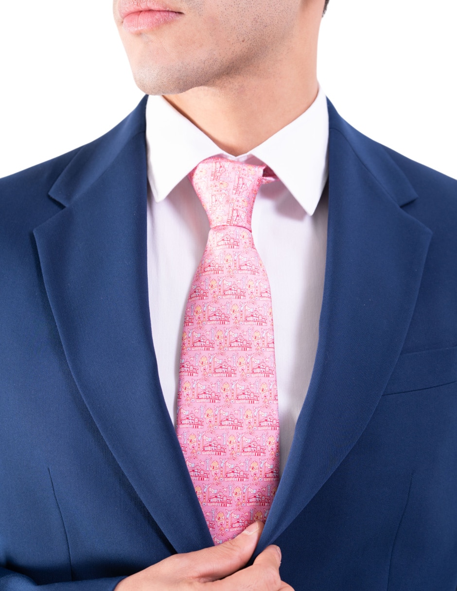 Corbata pineda covalin regular de seda estampada para hombre 3