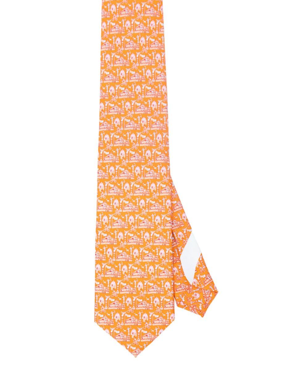 Corbata pineda covalin regular de seda estampada para hombre