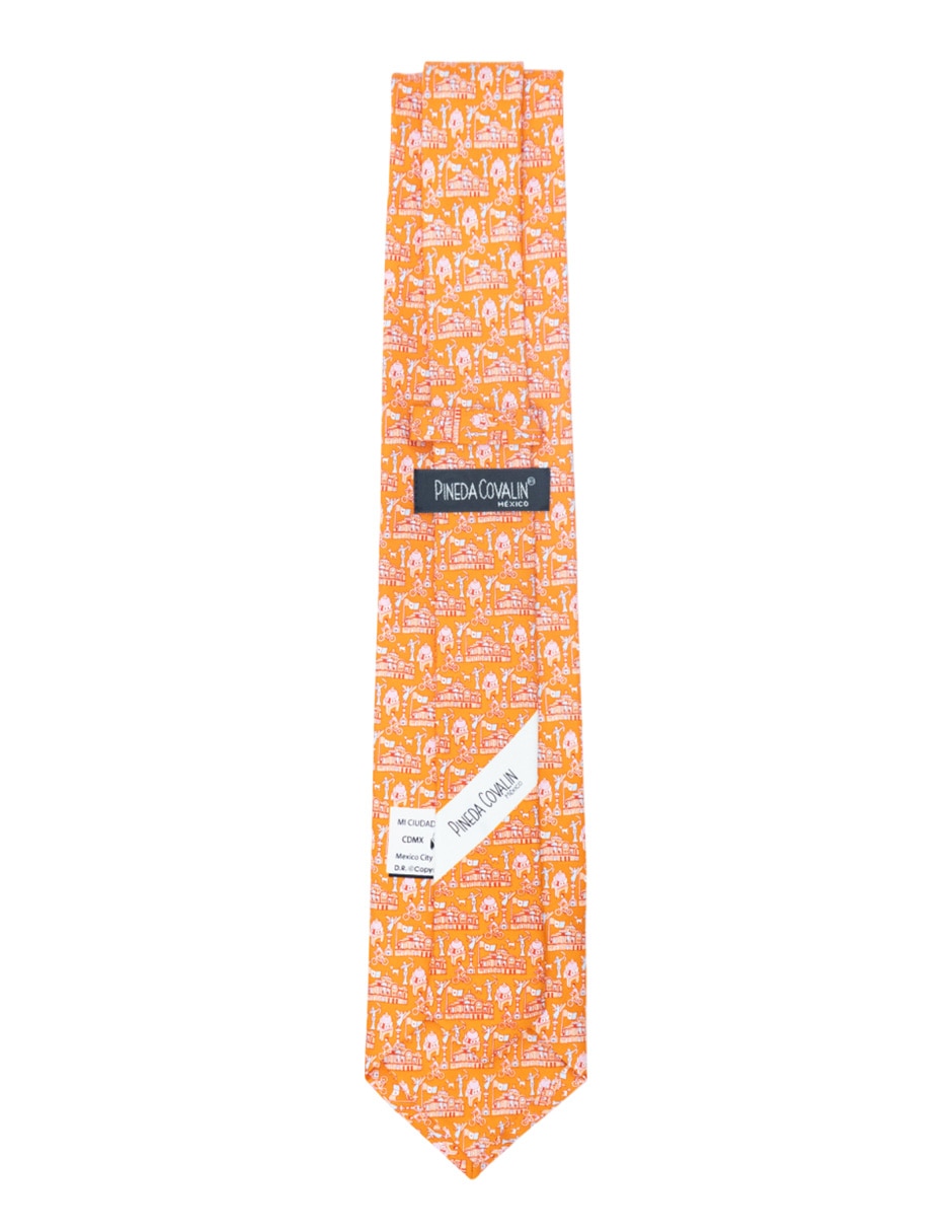 Corbata pineda covalin regular de seda estampada para hombre