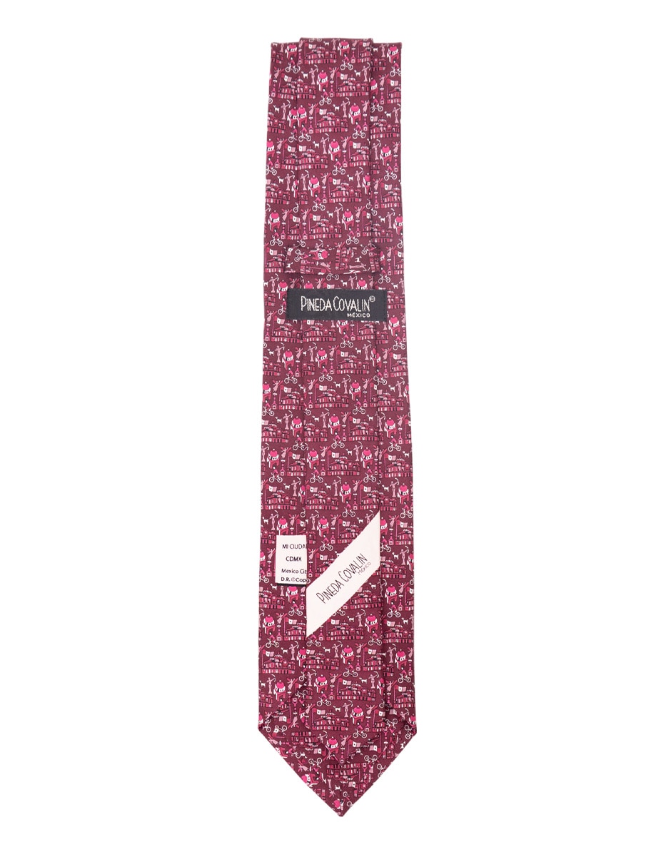 Corbata regular de seda estampado para hombre