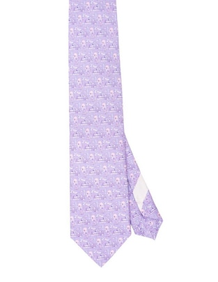 Corbata Pineda Covalin regular de seda estampada para hombre 1