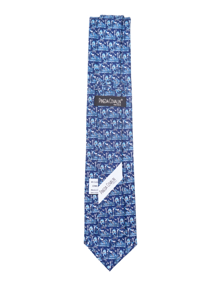 Corbata regular de seda estampado para hombre 4