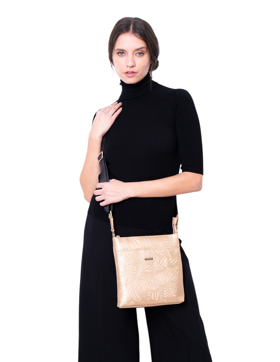 Bolsa messenger Grabado Mariposa para mujer