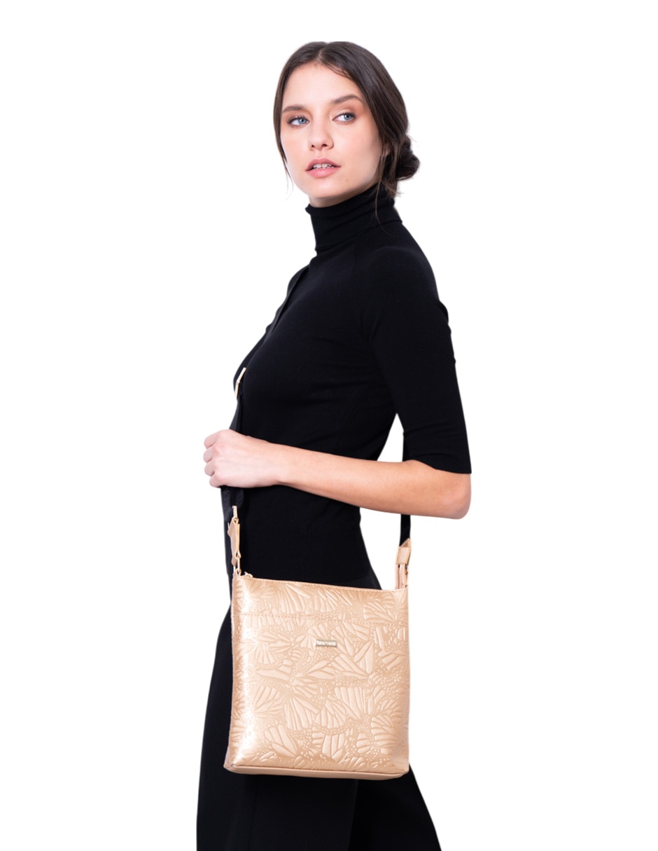 Bolsa messenger Grabado Mariposa para mujer