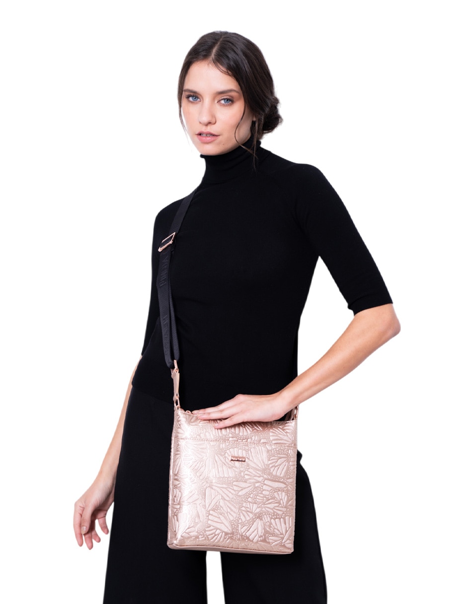Bolsa messenger Grabado Mariposa para mujer